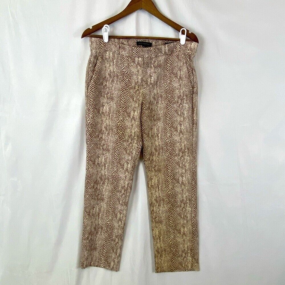Banana Republic Avery Chino Pants Womens 6 Animal Print Size 6